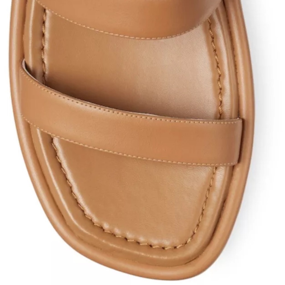 Stuart Weitzman Gala Lift Gladiator Back Zip Sandals Tan 8.5 - Picture 11 of 13